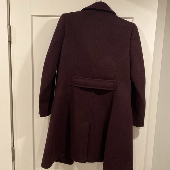 Wine/ maroon wool coat . Size 2 - Picture 4 of 5